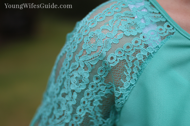 Mint lace Stitch Fix shirt 2