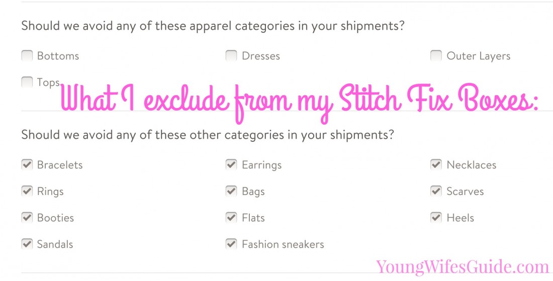 What I includeexclude in my Stitch Fix boxes