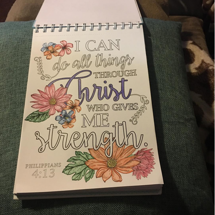 My scripture based adult coloring book